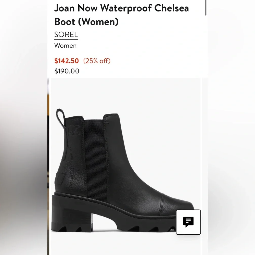 Sorel Black Chelsea Winter Rain Boots